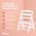 thumbnail image 3 of hauck Alpha+ Grow Along Seat, Adjustable Wooden Booster with Bumper Bar, Beechwood, White, 3 of 6