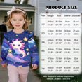 thumbnail image 6 of Yuyamidu Starry Sky Axolotl Sweatshirt Girls 4T-5T Green Crewneck Sweatshirts Long Sleeve T Shirts Ruffle Casual Fall Tops Kids Everyday Athletic Clothes, 6 of 8