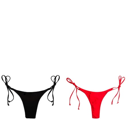 Wijhcboe 2 Pack Side Sunflower Bathing Suits for Women Bikini Bottom Thong Swimwear Brazilian Athletic Bathing Suits for Women Bathing Bikini Women Tie Swimsuit Swimwears Tankinis Swimming Bra for W