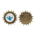 thumbnail image 1 of Levantando pesas, gimiendo. Pin de gancho de metal vintage con forma de sol Unbranded M, 1 of 3