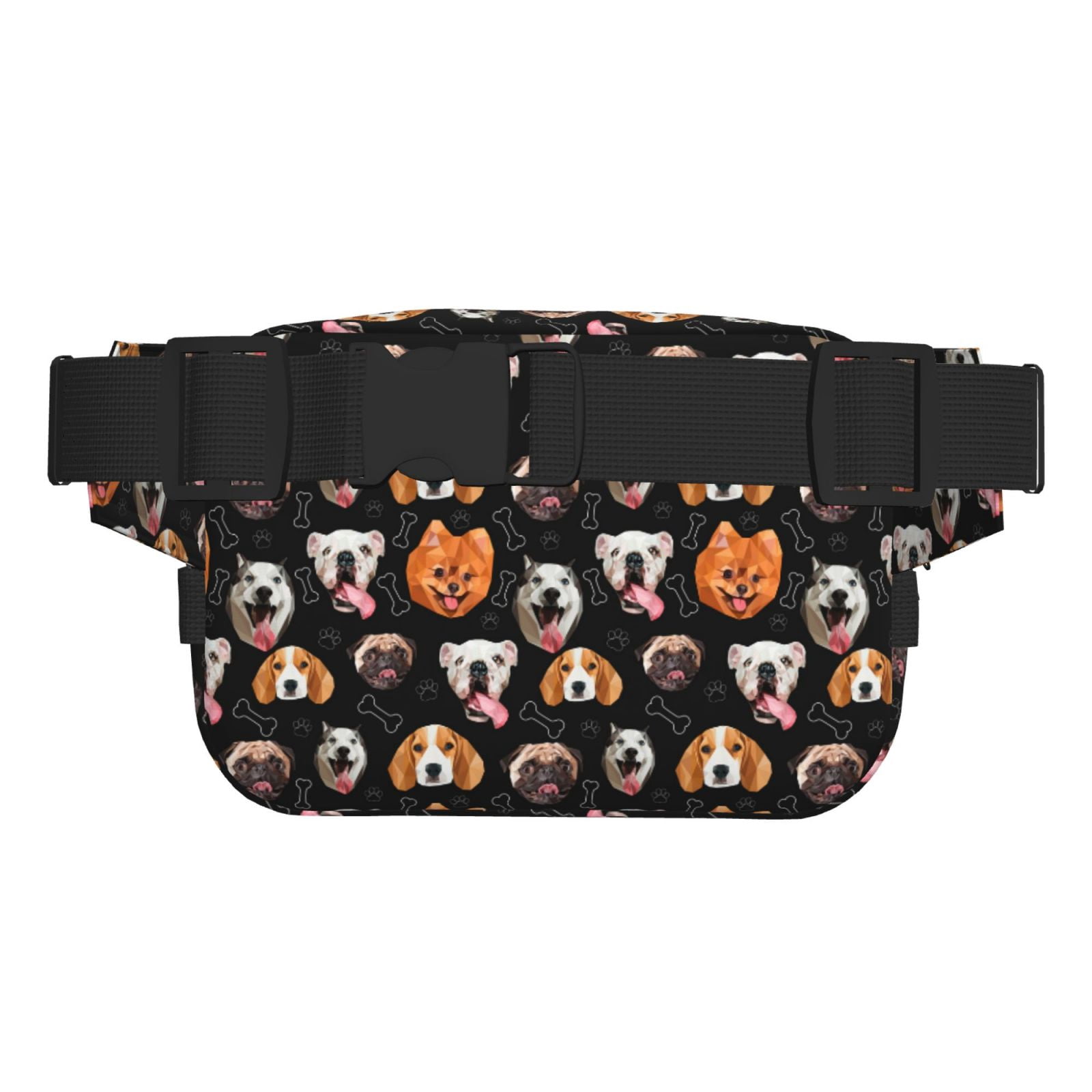 Picia Different Breeds Of Dogs Print Square Double-Layer Waist Bag Mini Adjustable Waist Belt Bag Exercise Running Travel Hiking