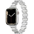 thumbnail image 4 of KOMI Compatible with Apple Watch Band 49/46/45/44/42/41/40/38mm Women Men, Dressy Stainless Steel Metal Square Hollow Designer Adjustable Bracelet for iWatch Series 10/9/8/7/6/5/4/3/2/1/SE/Ultra, 4 of 8