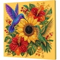 thumbnail image 4 of DIY Hummingbird Carrying Flowers Pearl Diamond Painting Art Kit with Frame | Pearl Beads Art Craft for Adults Beginner, Gemstone Diamond Dots Beads for Home Wall Decor (8*8inch), 4 of 6