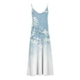 thumbnail image 4 of Edvintorg Maxi Dress Clearance Women's Summer Style Printed Holiday Strap V-Neck Long Dress Beach Vacation Outfits For Women 2024 On Clearance, 4 of 4