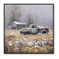 thumbnail image 4 of YIQMI Vintage Truck Canvas Wall Art 24x24 Rustic Farmhouse Square Print with Cotton & Wildflowers for Living Room, Bedroom, 4 of 8