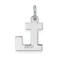 thumbnail image 3 of Solid 14k White Gold Small Block Initial Letter L Alphabet Charm Pendant 18mm, 3 of 4