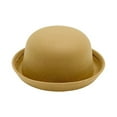 thumbnail image 2 of QLEICOM Womens Hats,Wool Blend Fedora Hat for Men and Women with Patch Detail and Rol Brim for Smart Casual Occasion Khaki, 2 of 3