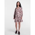 thumbnail image 3 of Scenario Women's and Women's Plus Tiered Hem Dress with Long Sleeves, Sizes XS-4X, 3 of 7
