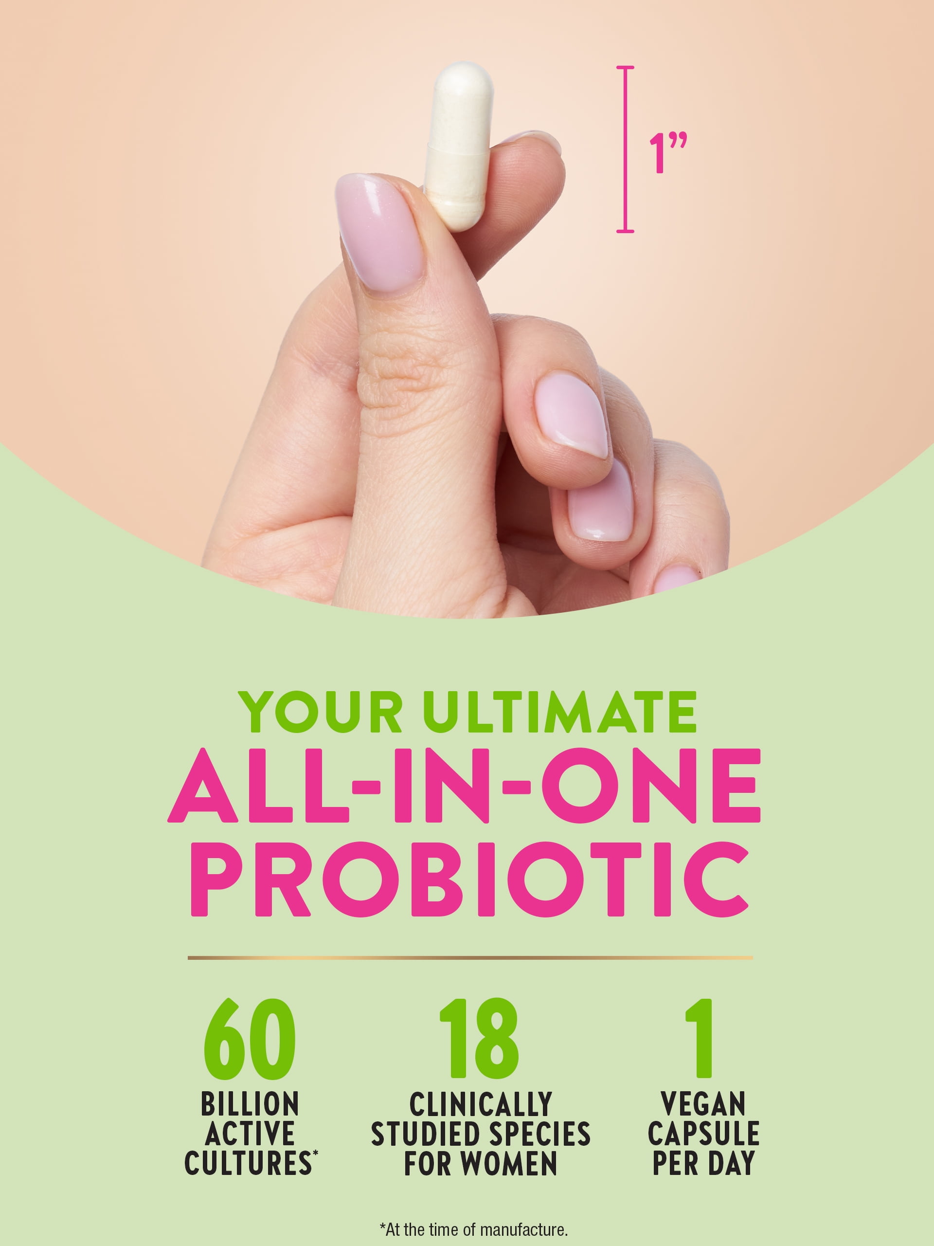 Raw Flora Probiotics for Women | 60 Billion CFU | 33 Capsules | with Cranberry & D-Mannose | by Nature's Truth