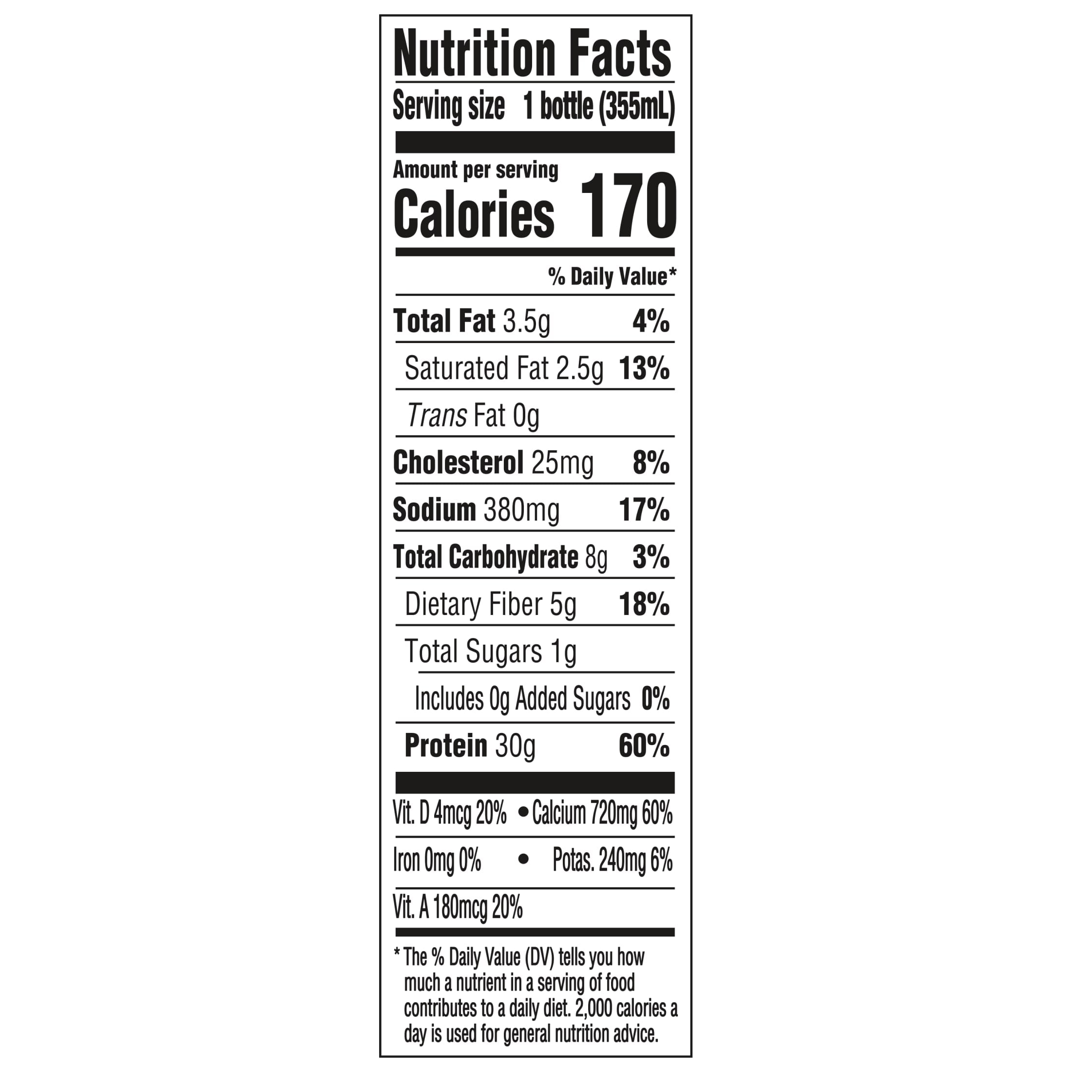 Oikos Protein Shake, Shelf Stable, Salted Caramel, 30g Protein, 12 fl oz Bottle