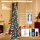 thumbnail image 5 of Árbol de Navidad SINTENILL de 6 pies con 100 luces LED, malla azul, 5 of 9