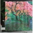 thumbnail image 4 of Ambesonne Tree Shower Curtain, Red Leaf Maple in Garden, 69"Wx75"L, Green, 4 of 5