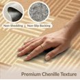 thumbnail image 6 of ODIKA 3'x5' Washable Throw Rug Rag Layered Checkered Boho Striped Mosaic Farmhouse Vintage Frame for Entryway, Kitchen, Mudroom, Stain Resistant, Low Profile, Non-Slip, 6 of 7
