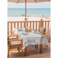 thumbnail image 2 of Outdoor Tablecloth with Umbrella Hole for Patio/Picnic/Party/Camping, Beige Floral Waterproof Table Cloth Rectangle Table Cover Washable, Spring Summer Botanical Flowers (60"x 84"), 2 of 8