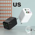 thumbnail image 4 of US 6 Port Mobile Phone Charger Fast Charging Adapter 150W 4 USB 2 Type C Wall Fast Charger, 4 of 4