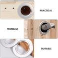 thumbnail image 4 of 5PCS Birds Breeding Box Anti-bite Ring Wood Box Hole Birds Nest Accessory Silver, 4 of 8