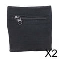 thumbnail image 1 of 2x Muñequera, Muñequera, Muñequera con Estuche con Cremallera, Muñequera, Bolsillo, Bolsa para La Muñeca para Hombres Y Mujeres, Monedas, Tarjetas de 2 piezas, 1 of 8