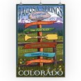thumbnail image 2 of Pagosa Springs, Colorado, Destination Signpost (24x36 Giclee Gallery Art Print, Vivid Textured Wall Decor), 2 of 3