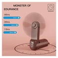 thumbnail image 4 of Handheld Fan with 4500 mAh Powerbank Max 37 Hours Runtime, Pocket Portable Battery Operated or USB Powered Folding Personal Fan, 3 Speeds, Gifts for Women Men Kids Gift for Festival-White No brand, 4 of 5