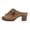 Coffee, variant on Peep Toe Heeled Mules for Women Lightweight Block Heel Clogs Slip On Butterfly Buckle Slide Platform Sandals Brown Size 9
