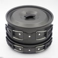 thumbnail image 2 of HINTRMENT 1 Set Camping Cooking Pan Aluminum Alloy Black for Outdoor Cooking Needs, 2 of 8