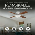 thumbnail image 2 of Westinghouse Hadley 42 Inch Ceiling Fan with Dimmable LED Light Fixture, 2 of 7