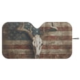thumbnail image 3 of Xixirimido Elk Bone Vintage American Flag Print Windshield Sun Shade for Car SUV Truck Foldable Sunshade for Car Windshield Block UV Rays Keep Your Vehicle Cool Car Interior Accessories, 3 of 8