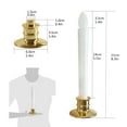 thumbnail image 6 of 20Pack Flameless Taper Candles with Remote and Timer Electric LED Window Candles with Holders Holiday Wedding Party Decoration - Gold Base, 6 of 6