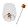 thumbnail image 2 of Vaso de Cristal Bebidas Té Café Jengibre Borosilicato con Agitador Adecuado para Cumpleaños Decoración de Fiestas Uso en Oficina 400ml, 2 of 9