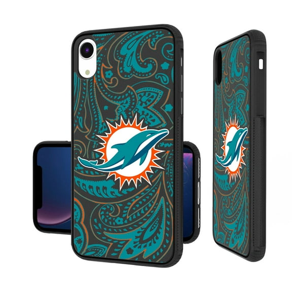 Miami Dolphins iPhone Paisley Design Bump Case