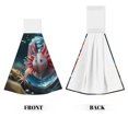 thumbnail image 2 of Kdxio Bubbles Axolotl Fantasy Hand Towel with Loop Hanging Towel Absorbent Tie Towels for Kitchen Tea Bar Bathroom Decor, 2 of 7