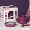 thumbnail image 4 of Carote Nonstick Detachable Pots and Pans Set, 6 Pieces Non Toxic Cookware Set with Induction, Oven/Dishwasher Safe, Easy for Storage, Magenta Purple, 4 of 10