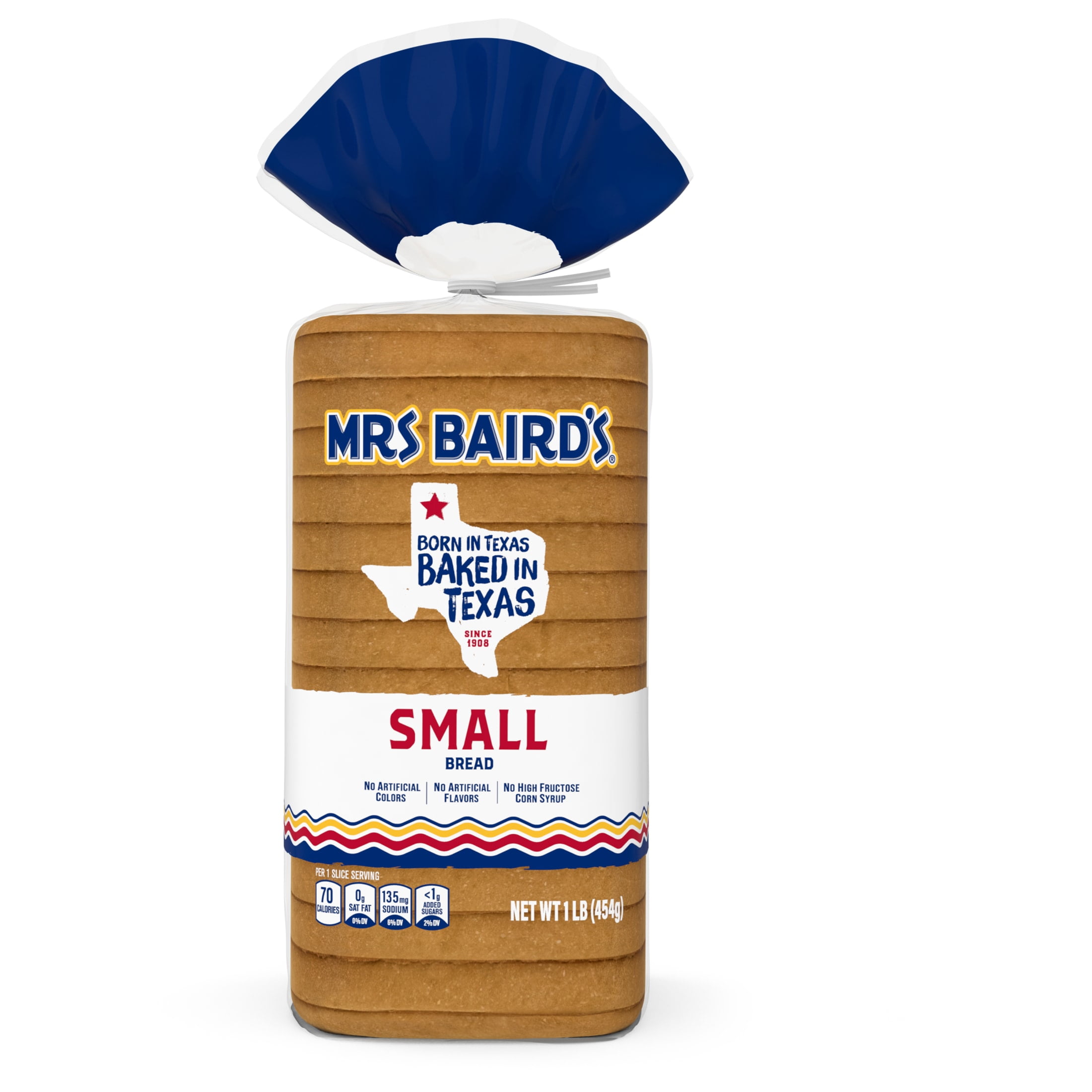 Mrs Baird's Small White Bread, 16 oz, White Bread, Bag