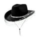 thumbnail image 3 of Sombrero de vaquero elegante Yuyangstore con correa ajustable para la barbilla Negro, 3 of 8