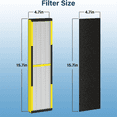 thumbnail image 4 of EASTIN FLT4825 Replacement Filter for Germ Guardian   AC4825 AC4850  2 True HEPA + 8 Carbon Filters, 4 of 7