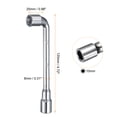thumbnail image 2 of Llave de vaso hexagonal en ángulo en forma de L Uxcell 10mm Acero 45# Doble extremo Métrico 6 puntos Llave tubular para reparaciones generales, 2 of 6