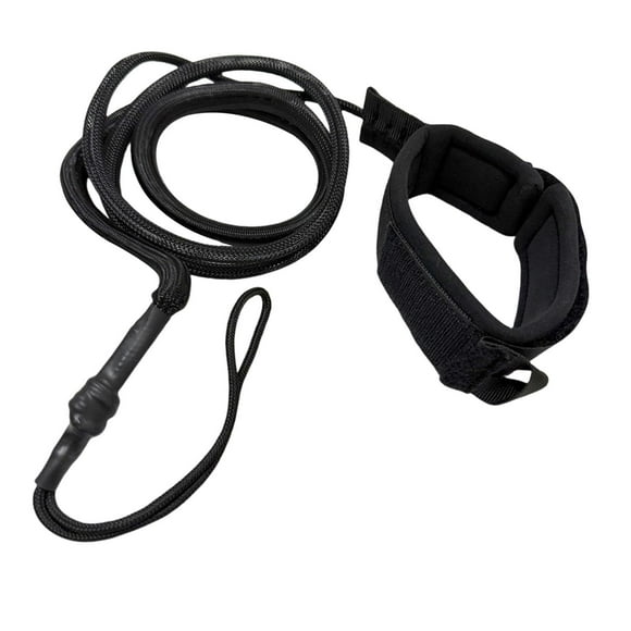 Lipstore Surf Board Leash Coiled Cord for All Types of Surfboards Longboard Water Ski black