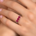 thumbnail image 4 of Gem Stone King 10K Two Tone Gold Red Ruby Engagement Ring for Women | 1.65 Cttw | Round 5MM | Gemstone July Birthstone | Size 5, 4 of 6
