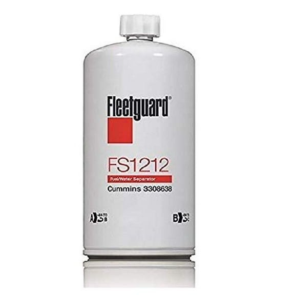 FS1212 Fleetguard Fuel/Water Separator Spin-On Filter Pack of 2