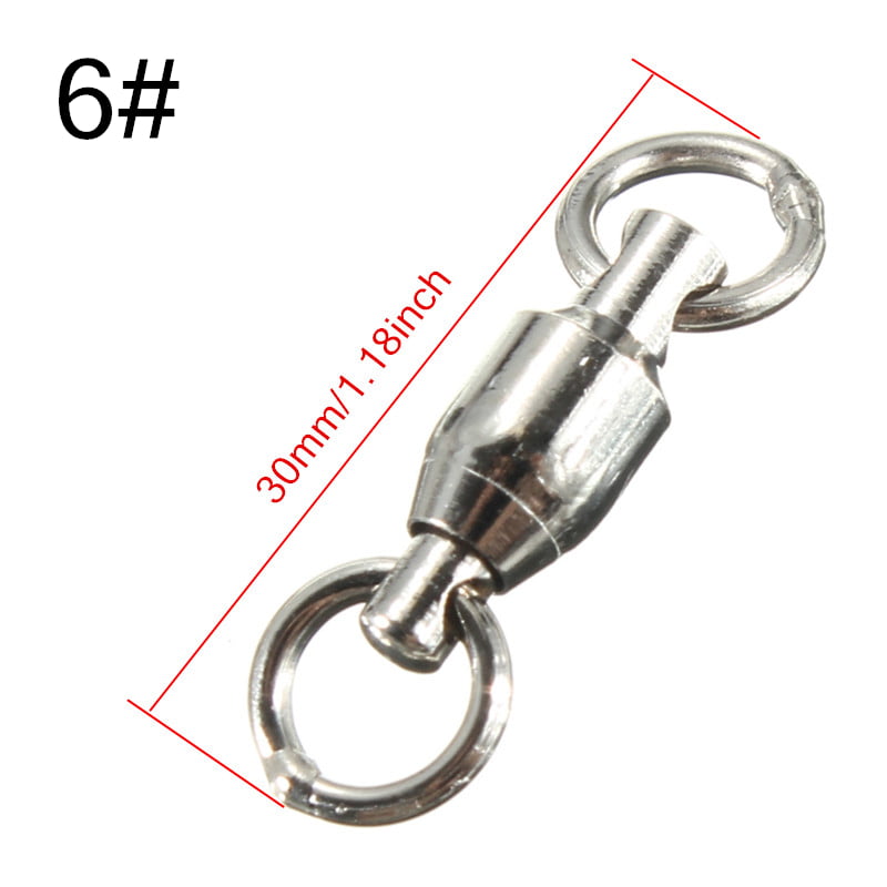 Bearing Barrel Heavy Duty Ball Rolling Swivel Fishing Snap Connector with Pin 