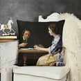 thumbnail image 2 of YINGXI  Johannes Vermeer Painting Throw Pillow Cases Outdoor Pillow Cases Square Decorative Cushion Covers 12x12in, 2 of 5
