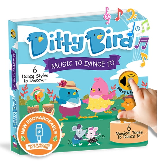 Pre-Owned Ditty Bird Music to Dance to Interactive Musical Sound Book for Toddlers 1- 3 Early Learning Toy with Music for Baby (Board book) 0648268578 9780648268574