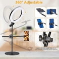 thumbnail image 4 of Selfie Ring Light with Tripod and Phone Holder, 10" Overhead LED, 4 of 5