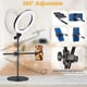 thumbnail image 4 of Selfie Ring Light with Tripod and Phone Holder, 10" Overhead LED, 4 of 5
