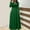 Green, variant on CALAFEBILA Ladies Skirt Dress Quick Drying Crew Neck Long Sleeve Solid Away Inches Boho Womens Clothing Long Dress