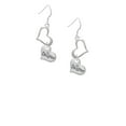 thumbnail image 2 of Delight Jewelry Silvertone Small ''Daughter'' Heart with Clear Crystal Open Heart French Earrings, 2 of 4