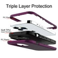 thumbnail image 2 of SaniMore for iPhone 14 Pro 6.1" 2022 Case, Hybird Tri-layer Heavy Duty Protecetive Slim Silicone Shockproof Shell [Soft Anti-Scratch  Anti-Fingerprint] [Military-Grade Drop Tested], Purple, 2 of 6