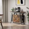 thumbnail image 4 of Bestier 47" Kitchen Island with Storage Cabinet Buffet Table Sideboard with Adjustable Shelves, Rustic, 4 of 11