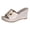 White, variant on Clearence Women's Floral Cutout Wedge Sandals Slip-On Chunky Heel Thick Sole Summer Shoes Lightweight Breathable Design for Casual Outdoor Walking & Beach Events