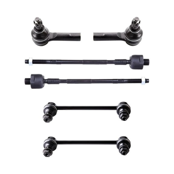 PartsW - 6 Pc Front Inner & Outer Tie Rod Ends   Sway Bar End Links, Suspension Kit Fits INFINITI QX4 1997-2003/Nissan Pathfinder 1996-2004/